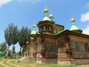 Holy Trinity Orthodox Cathedral in Karakol Turkestan Yurt Camp Kirgistan by Birgit Strauch Shiatsu ThetaHealing